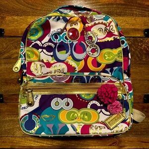 Coach Poppy Signature C Multicolor Backpack